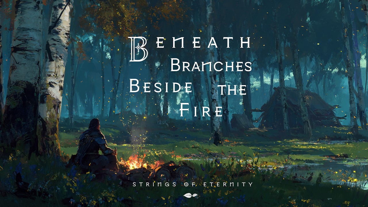 Beneath Branches beside the Fire | Fantasy Celtic Ambience | Relaxing Music [No Ads]