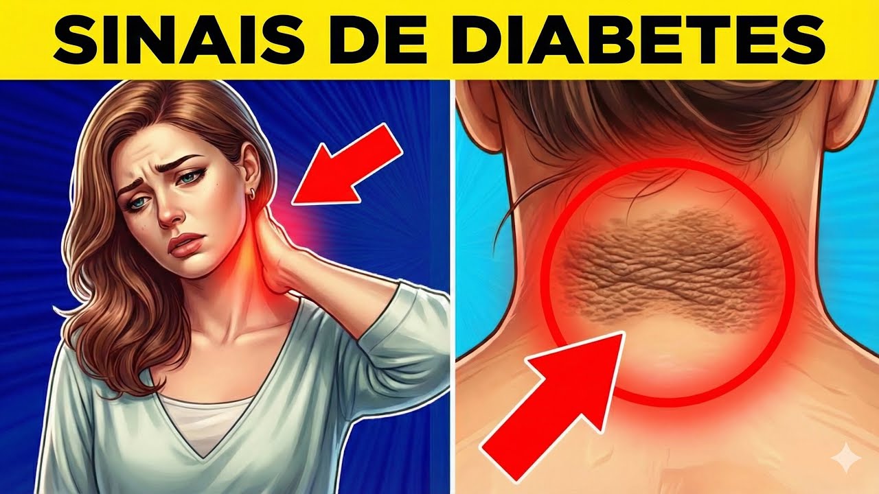 7  Sinais Iniciais de DIABETES! Se Você Tem ISTO na Pele, Verifique o Açúcar no Sangue (Glicemia) 