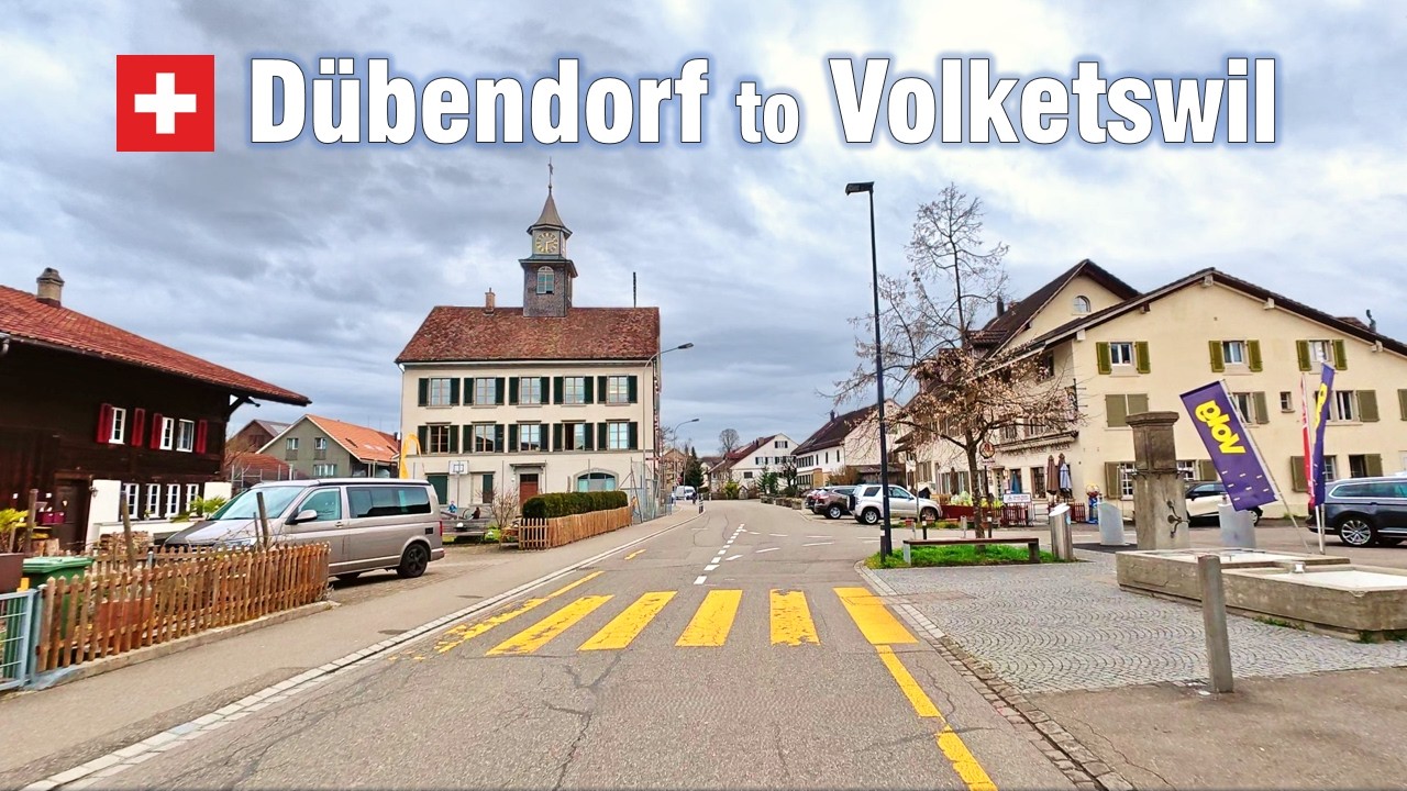 Zurich Region Road Trip • Dübendorf to Volketswil • Driving in Switzerland 🇨🇭 [4K]