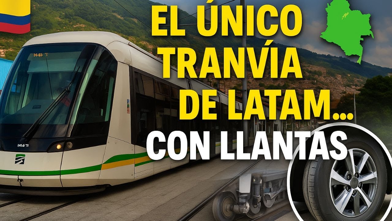 El único tranvía de LATAM que tiene llantas | Tranvía de Medellín #tranvía #tram  #railway