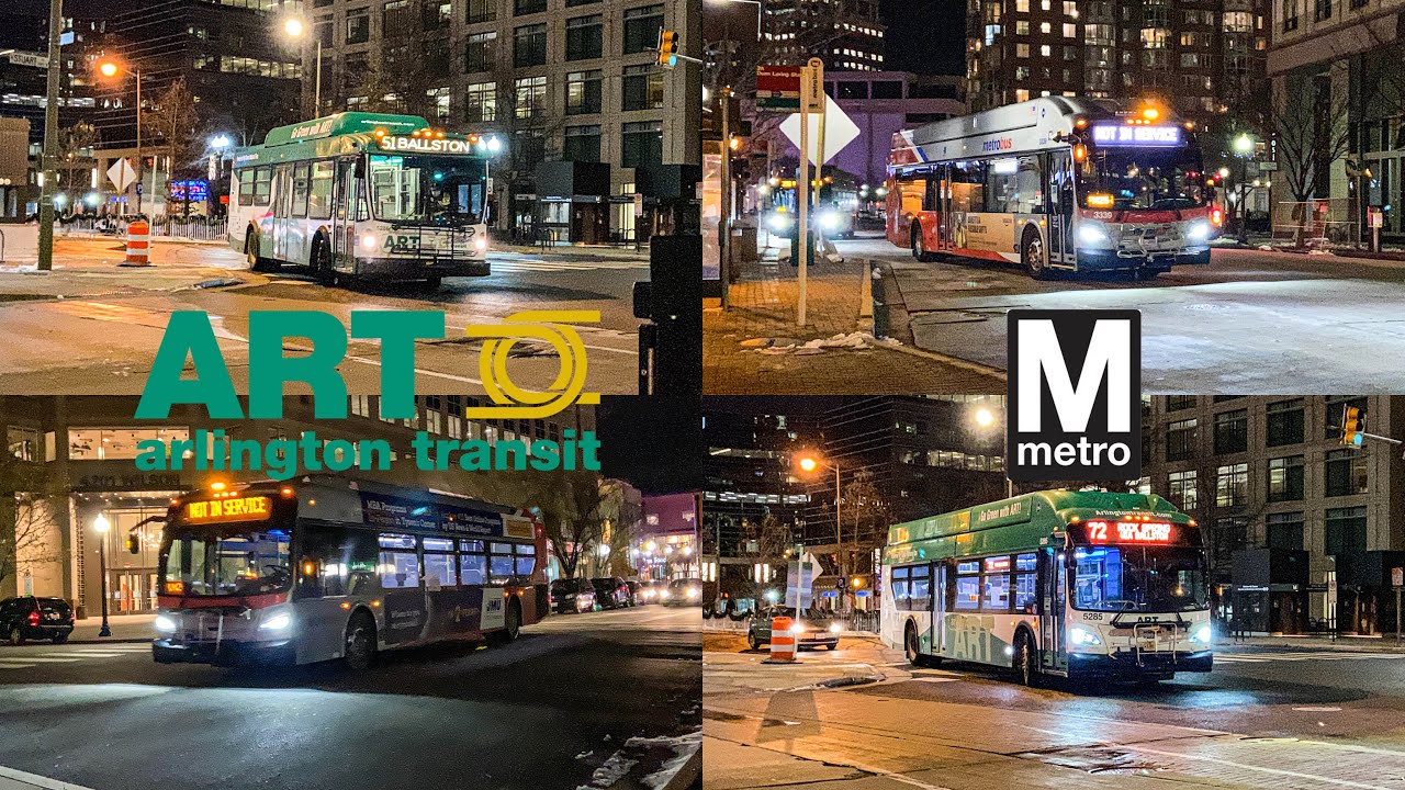WMATA and Arlington Transit Bus Compilation at Ballston-MU #4