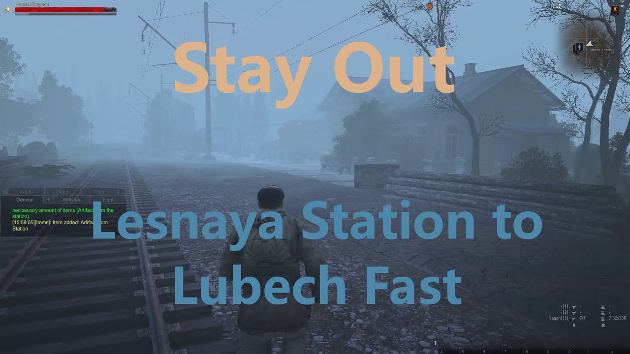 Stay Out Tutorial How to get to Lubech Train Station from Lesnaya Station Fast with TOZ-34 Shotgun