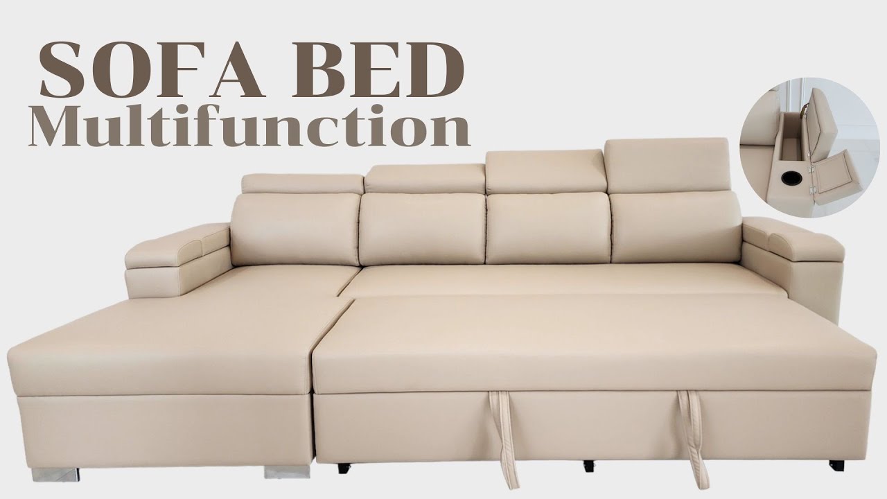 โซฟาเบด โซฟาปรับนอน มัลติฟังก์ชัน พื้นที่เยอะ มีช่องเก็บของ ปรับเป็นเตียงนอนได้ รุ่น Ronda