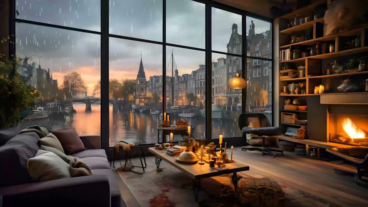 Amsterdam Canal House Ambience - Lofi Jazz Hiphop Chill Beats