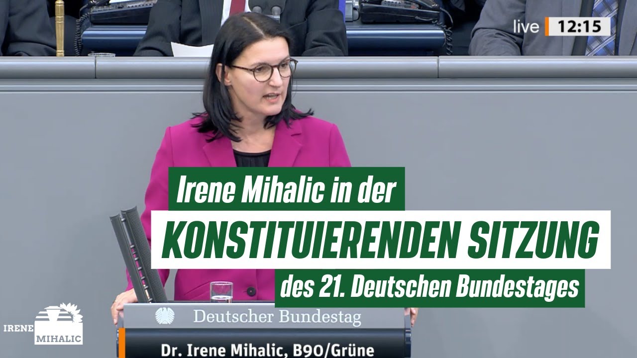 Konstituierende Sitzung des 21. Deutschen Bundestages – Irene Mihalic zur Geschäftsordnung