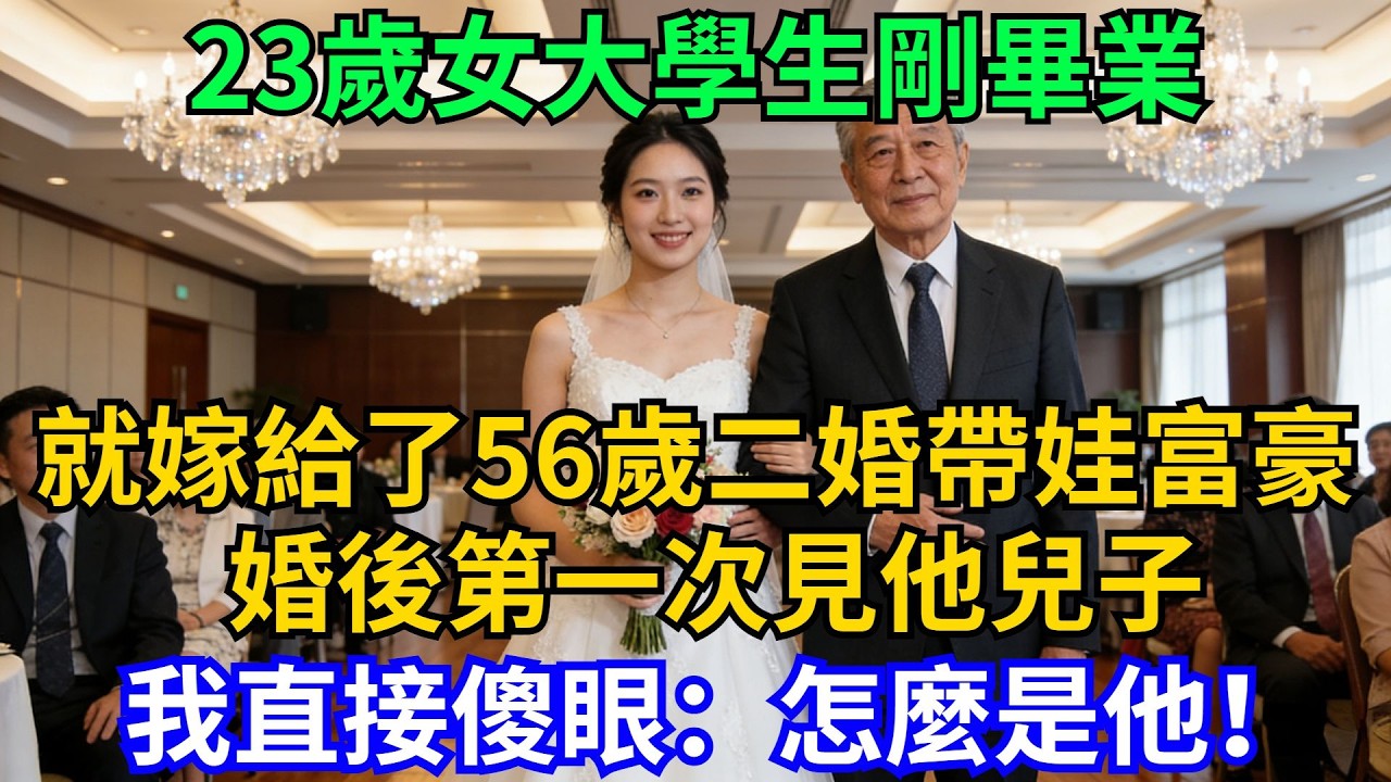 23歲女大學生剛畢業就嫁給了56歲二婚帶娃富豪，婚後第一次見他兒子，我直接傻眼：怎麼是他！#情感故事 #富豪#大學生#故事#二婚