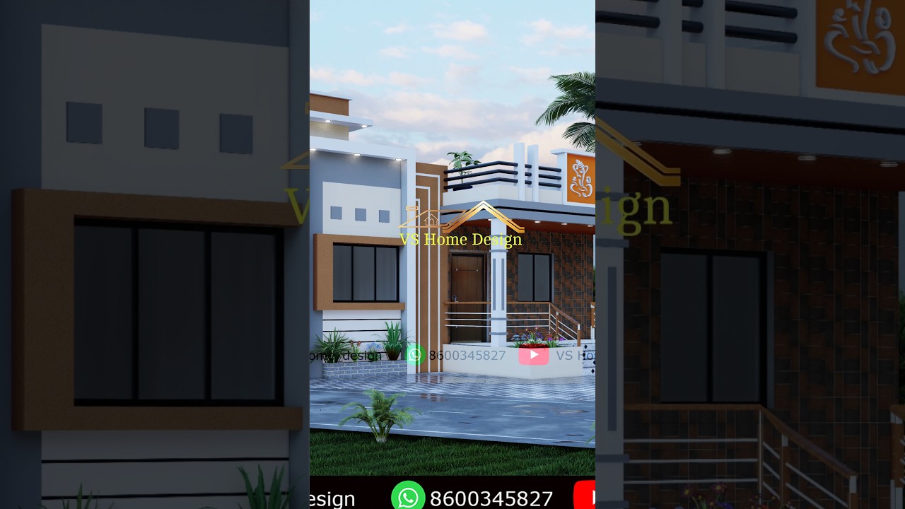 3D house elevation design 😍🏠 #Architecture #HomeDesign #Elevation #3DModel #House #shorts #home