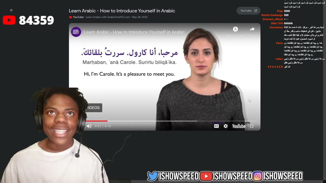 IShowSpeed Learning Arabic🤨🤣