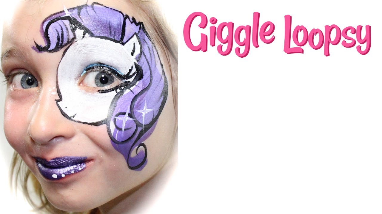 My Little Pony Face Paint Tutorial (Rarity) by Giggle Loopsy
