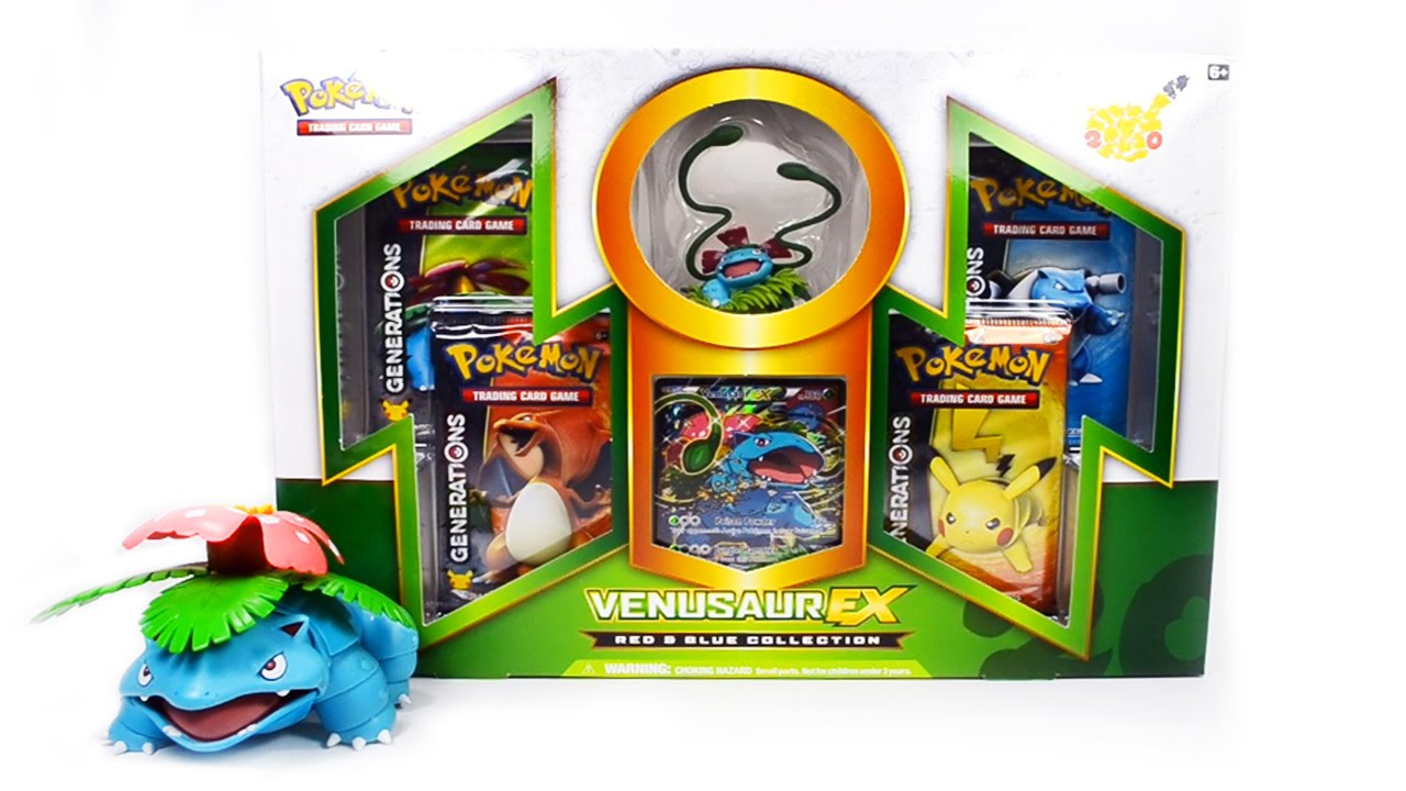 Opening a Pokemon Venusaur EX Red & Blue Collection Box
