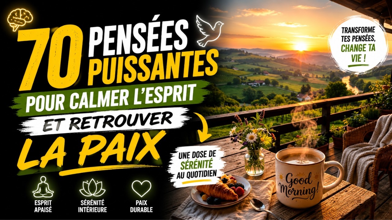 👉70 pensées puissantes pour calmer l'esprit et retrouver la paix💯#citation