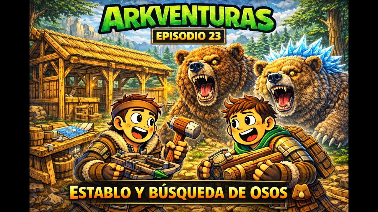 ARKVENTURAS #23 | Empezamos con el establo y buscamos osos 🐻🏠