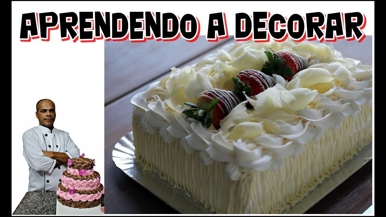 Decoração Fácil de Bolo com Morangos - EduSaloti-Cursos