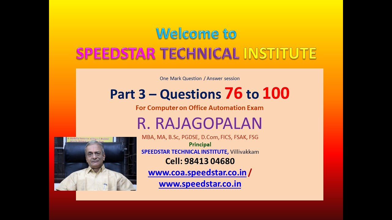 COA 1 Mark Questions Part 3 Questions 76 to 100