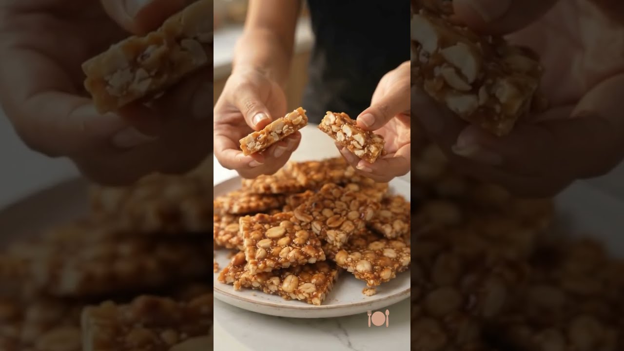 Gurh Peanut Chikki | Easy Festive Sweet #foodshorts #festival