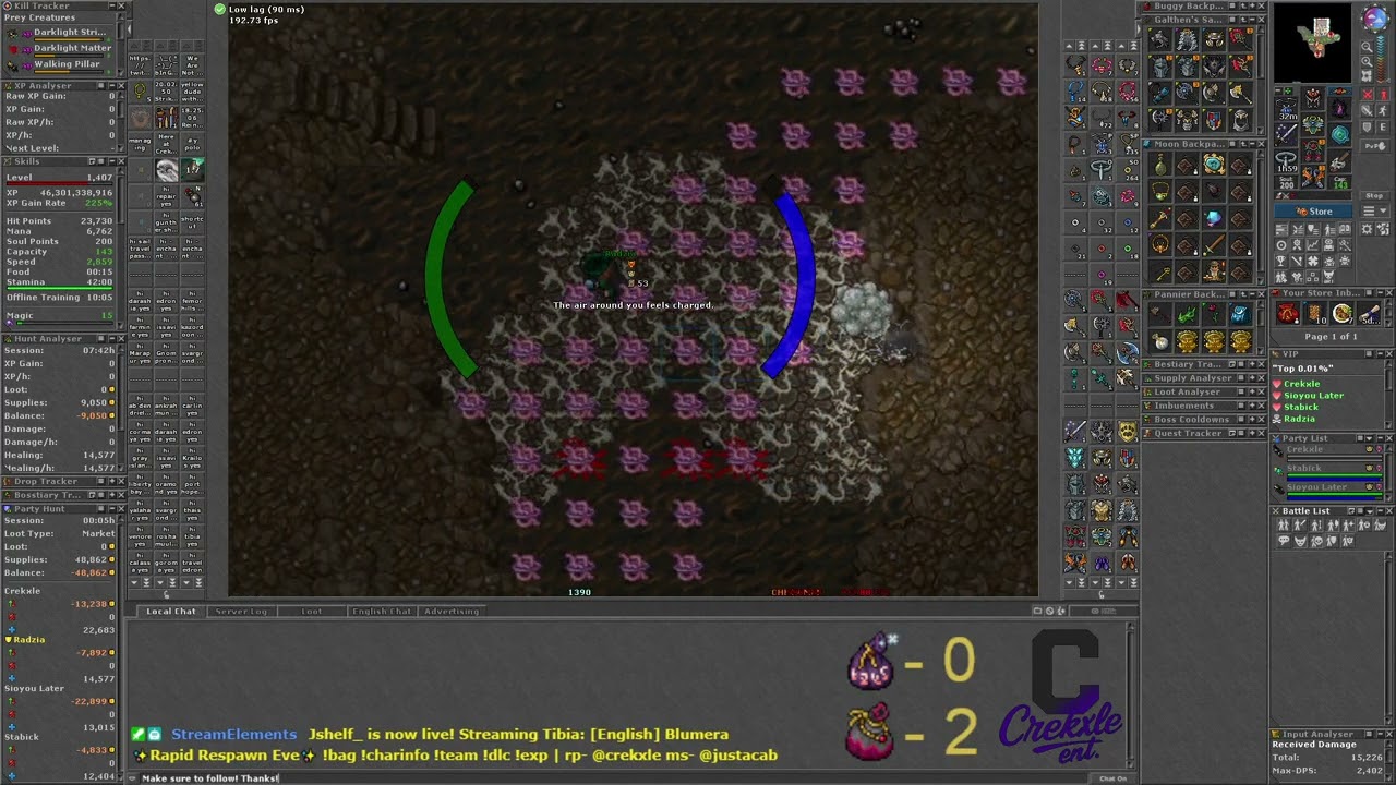Tibia Darklight Hunt + Soul Wars Bosses 2-5-26 VOD