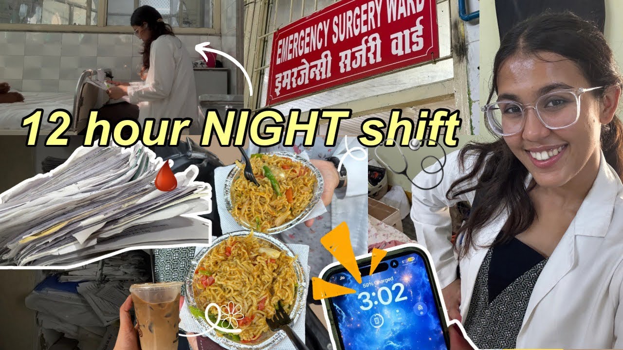 12 HOUR NIGHT duty🩺🏥 *mbbs internship*