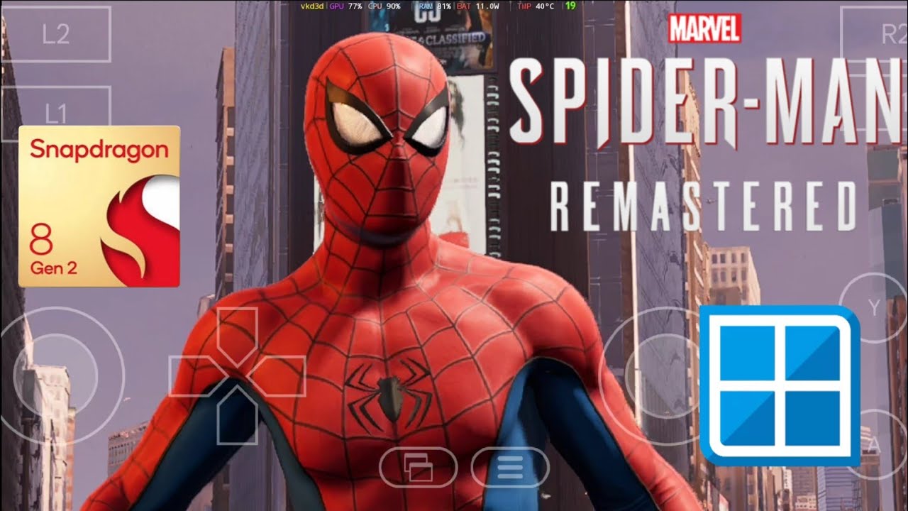 Spider Man Remastered | Snapdragon 8 Gen 2 | Winlator Ludashi,2.9 Beta | Windows Emulator