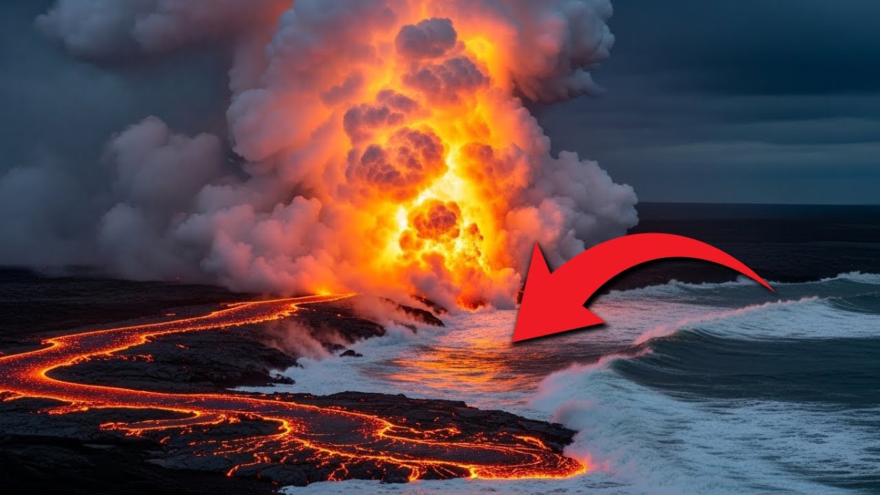 Lava vs Ocean: The Most Extreme Reaction Ever Recorded! 🌋🌊💥
