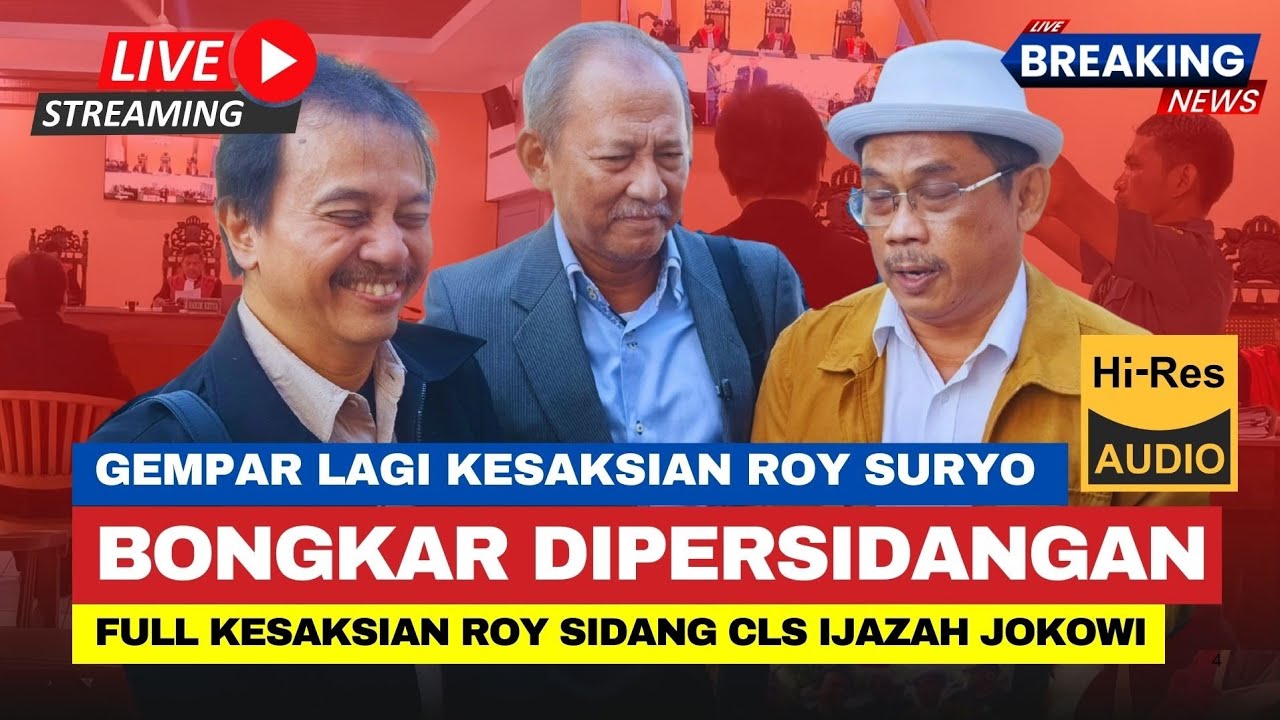 🔴 Full, Roy Suryo Bikin Gempar Tolak Pertayaan Advokat Jokowi❗ Sidang Ijazah Solo Ga Bisa Distop❗