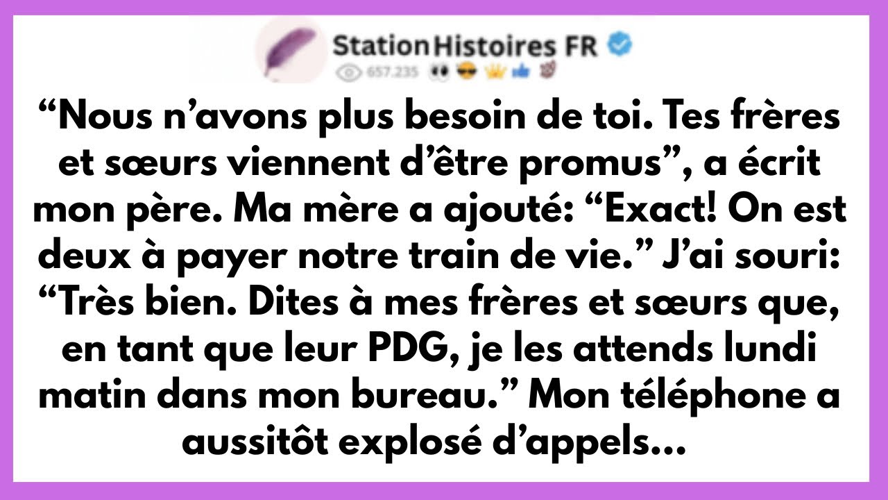 Mes Parents Ont Annoncé : 