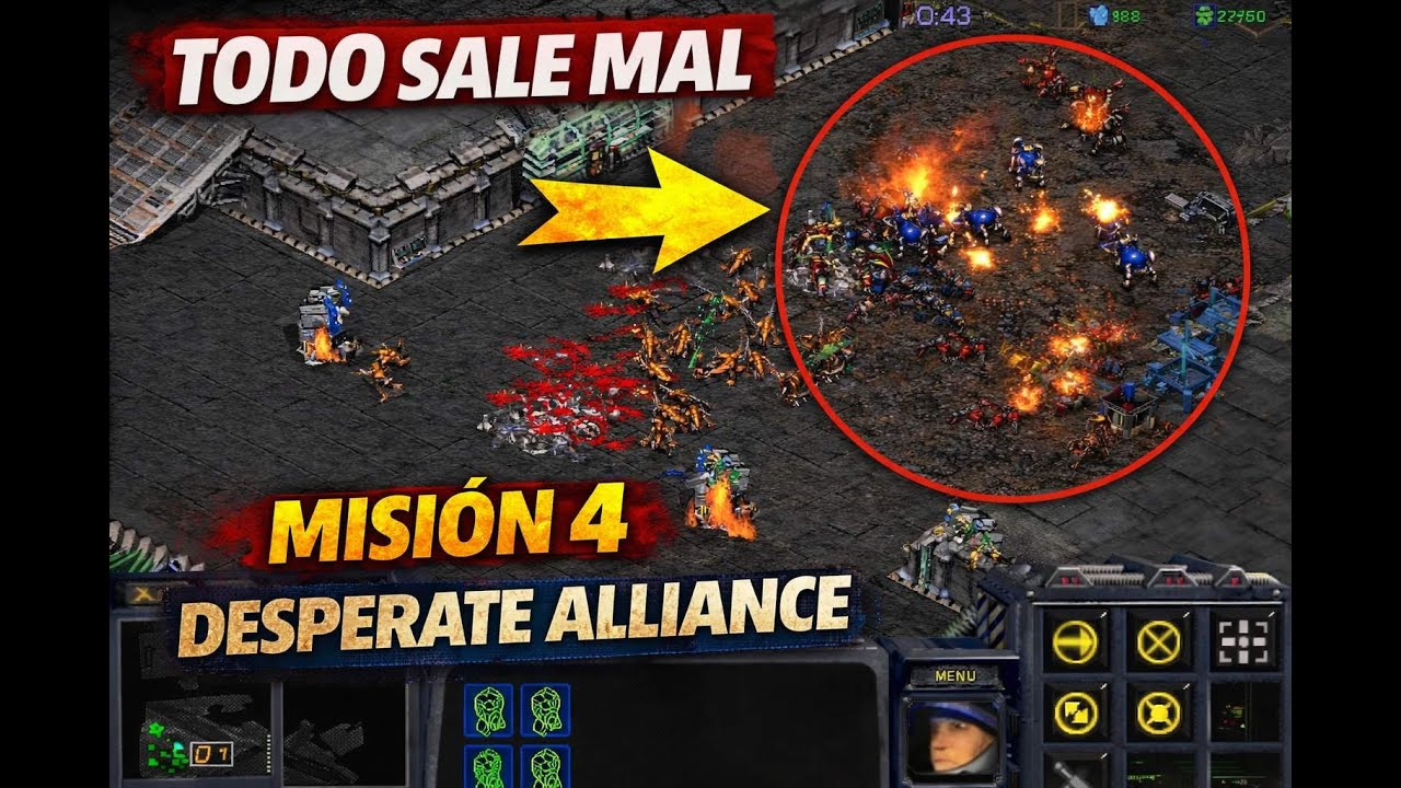 StarCraft Misión 4 Desperate Alliance 🔥 La misión donde TODO puede salir mal  Campaña Terran