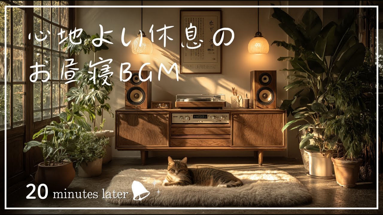 【お昼寝BGM】心地よい休息のためのアコースティックギター｜🔔20分後ベル付き｜仮眠・疲労回復・お昼寝・勉強用リラックス音楽