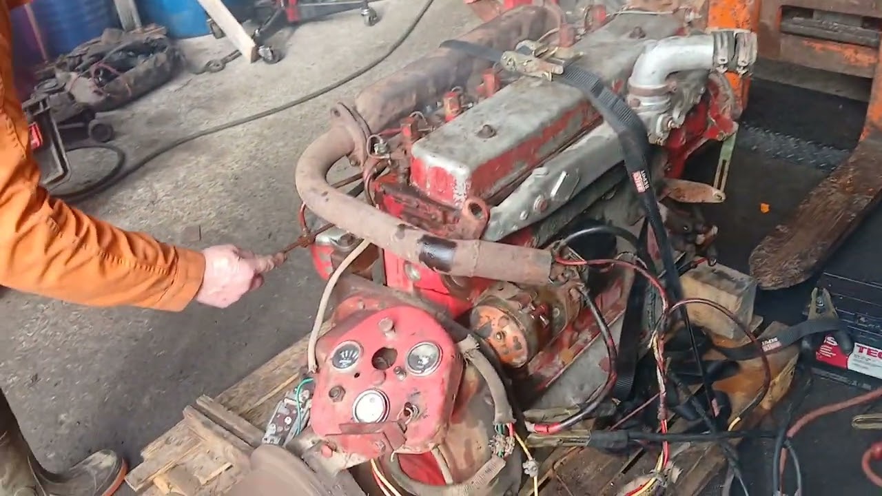 Demarrage moteur Massey Ferguson 6 cylindres 