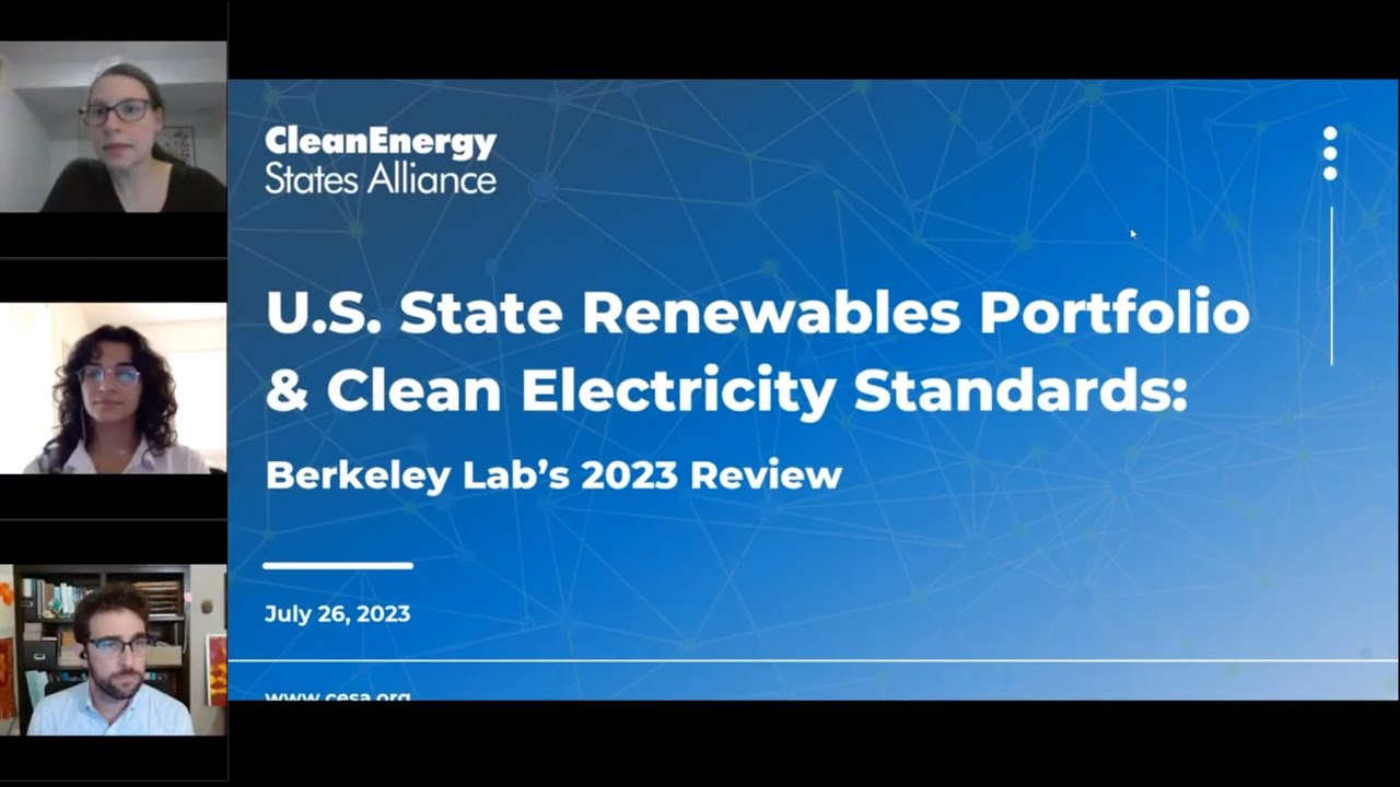 U.S. State Renewables Portfolio & Clean Electricity Standards: Berkeley Lab&rsquo;s 2023 Review (7.26.23)