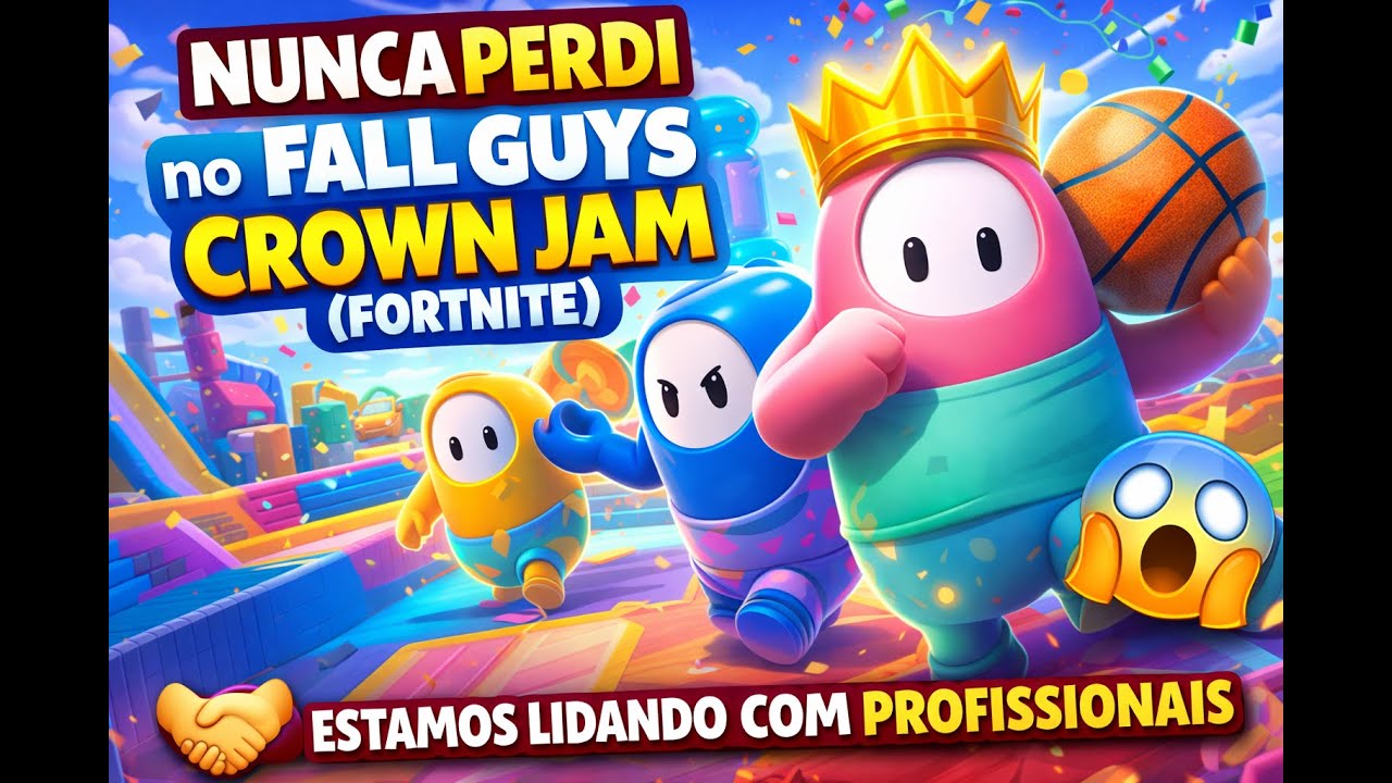 CROWN JAM (Fortnite x Fall Guys): ESTAMOS LIDANDO COM PROFISSIONAIS! 🤝🔥