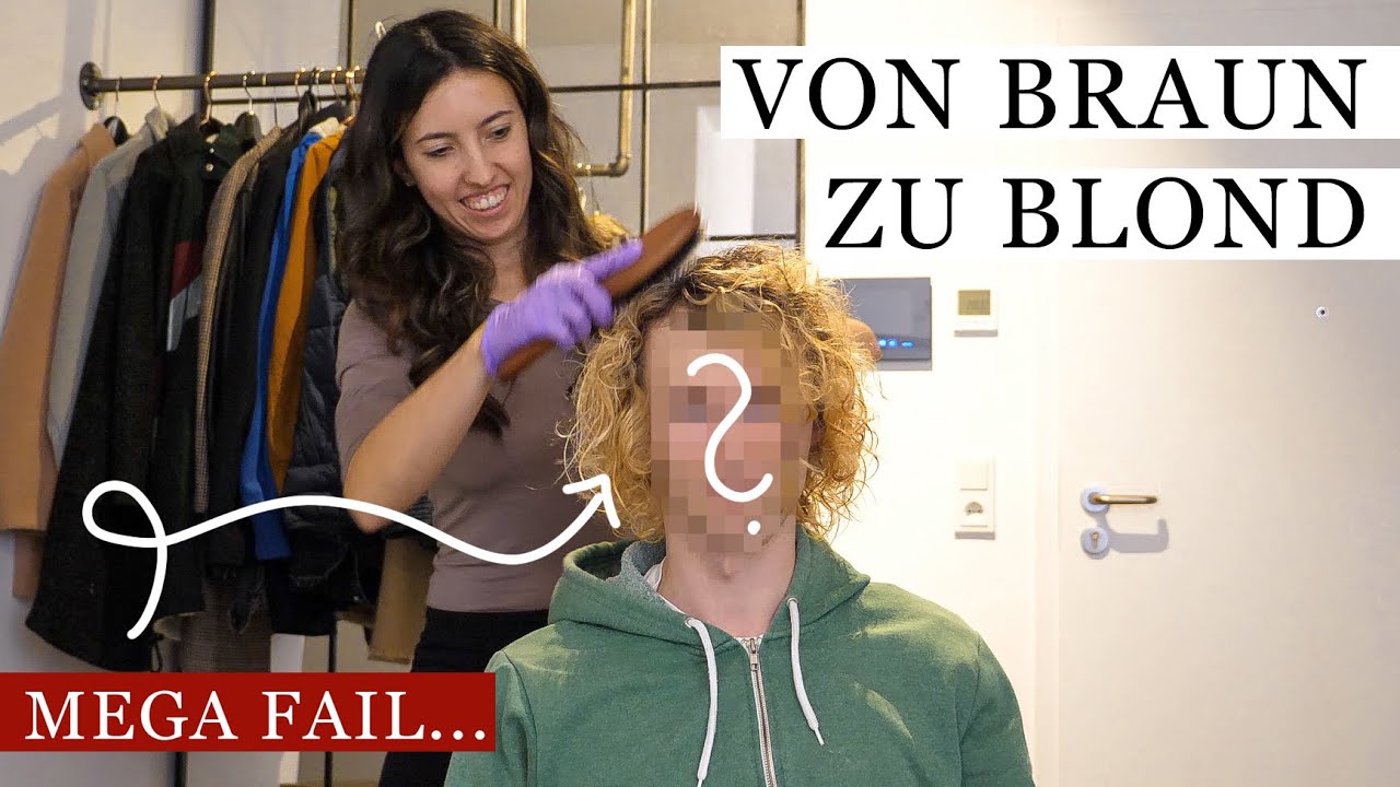 Mein Mann wird BLOND | Achtung: MEGA FAIL |&nbsp;Zu Hause Haare blondieren & f&auml;rben
