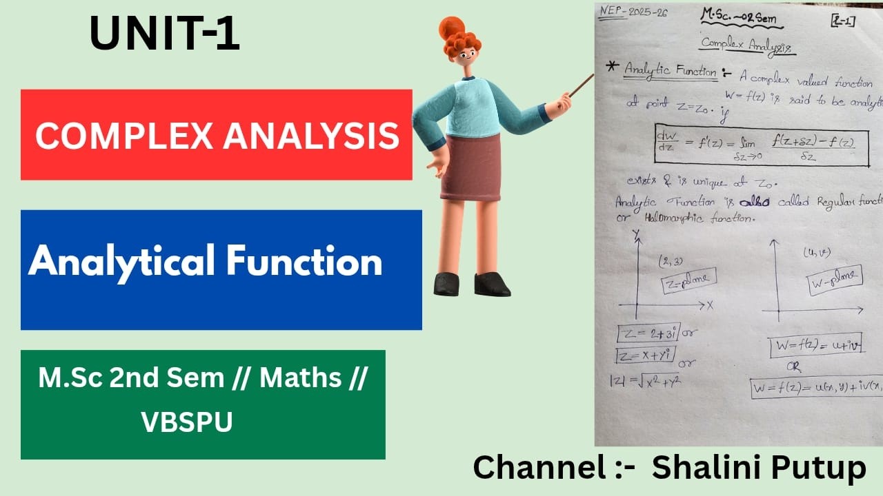 Topic- Analytical Function //M.Sc. 2nd sem//Maths//Complex Analysis//Paper-1