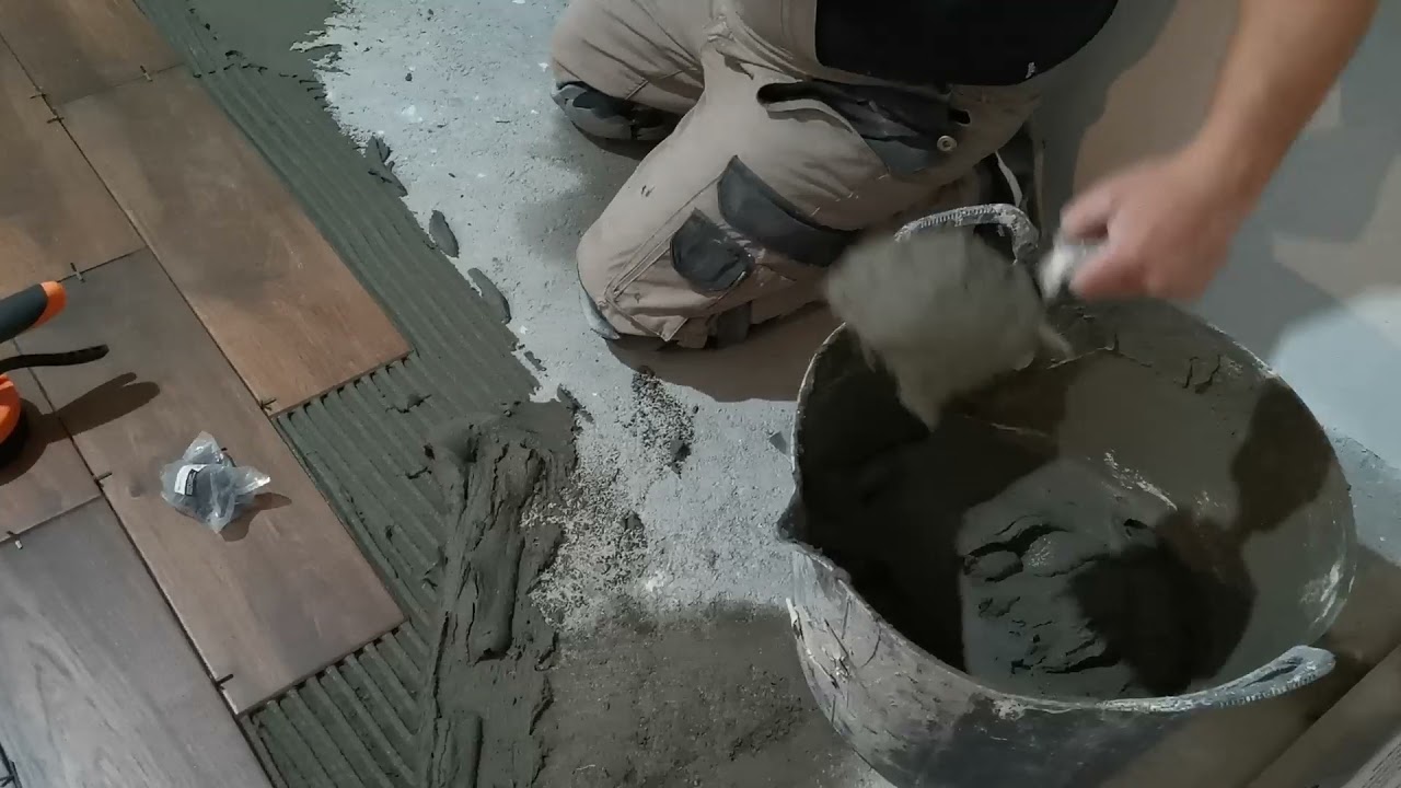 Cum se pune gresia imitație parchet!