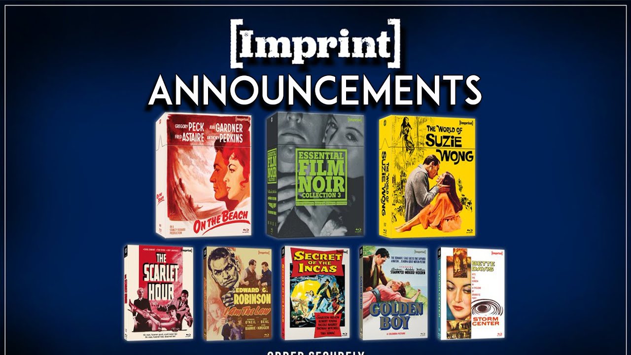 Imprint August Announcements | Blu-ray | Film Noir | Lets Imprint |