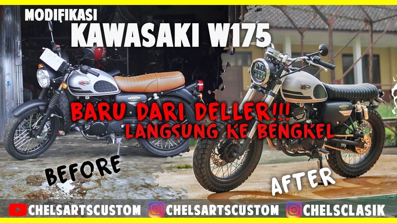 Modifikasi Motor Kawasaki W175 KEREN tidak RIBET!!