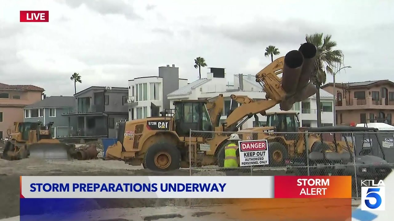 Long Beach fortifies already battered coastline as it braces for incoming storm