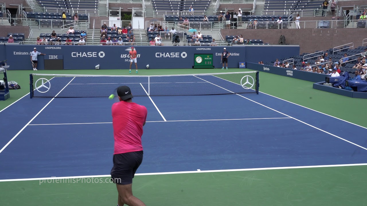Zverev v Del Potro, 2018 USO Practice, 4K
