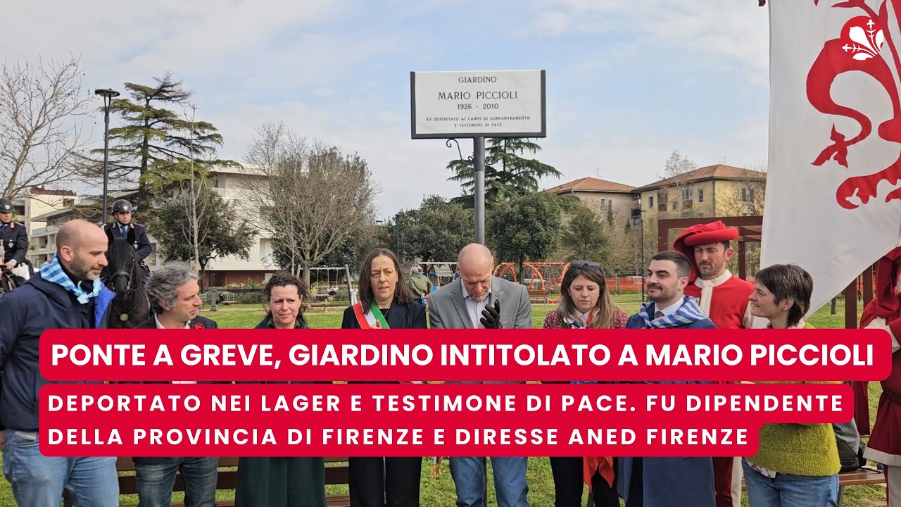 Firenze, giardino di Ponte a Greve intitolato a Mario Piccioli