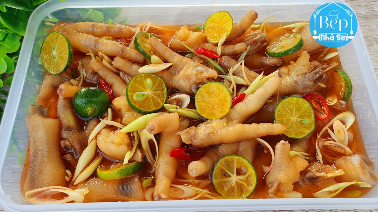 CHÂN GÀ NGÂM SẢ TẮC giòn ngon cực hấp dẫn ‖ Bếp nhà Sin