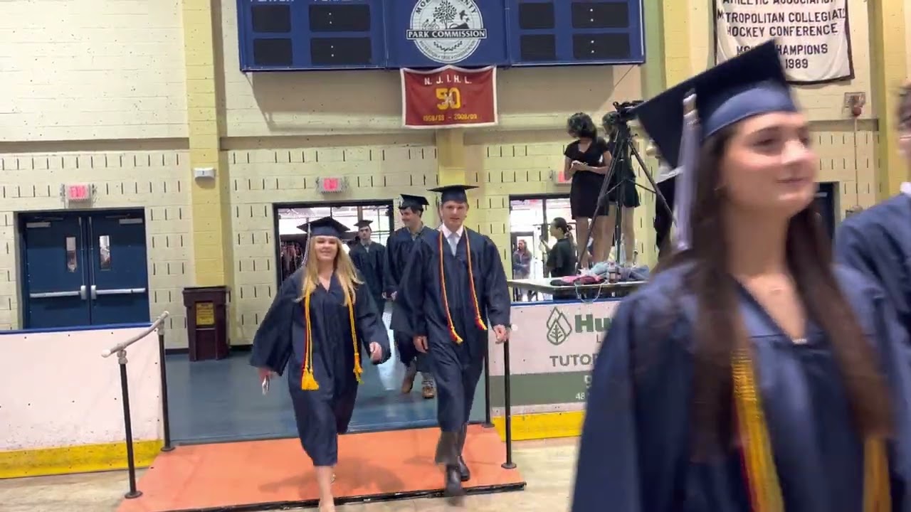 Chatham High students enter to Pomp and Circumstance