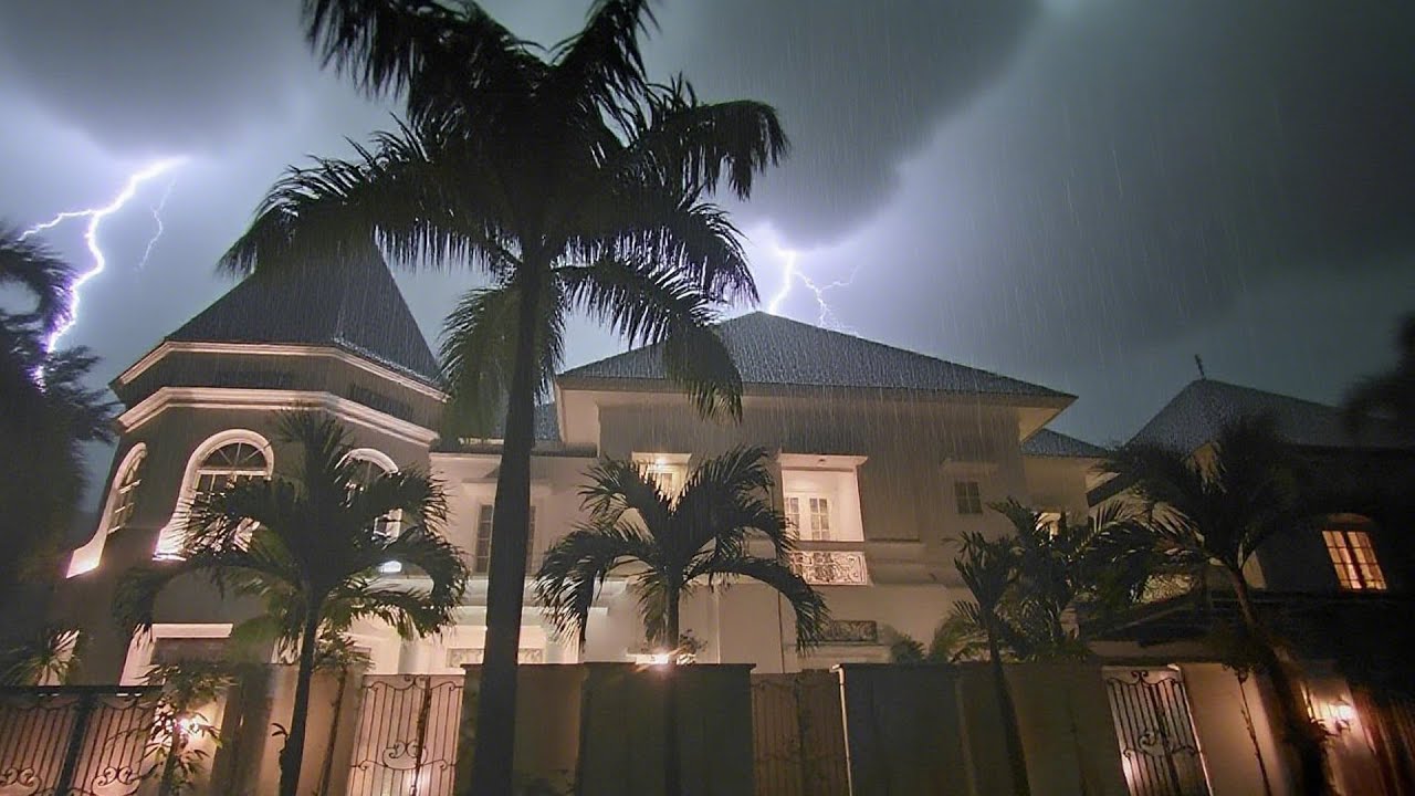RAIN SOUNDS AND THUNDERSTORM AMBIENCE FOR A STORMY NIGHT ROUTINE