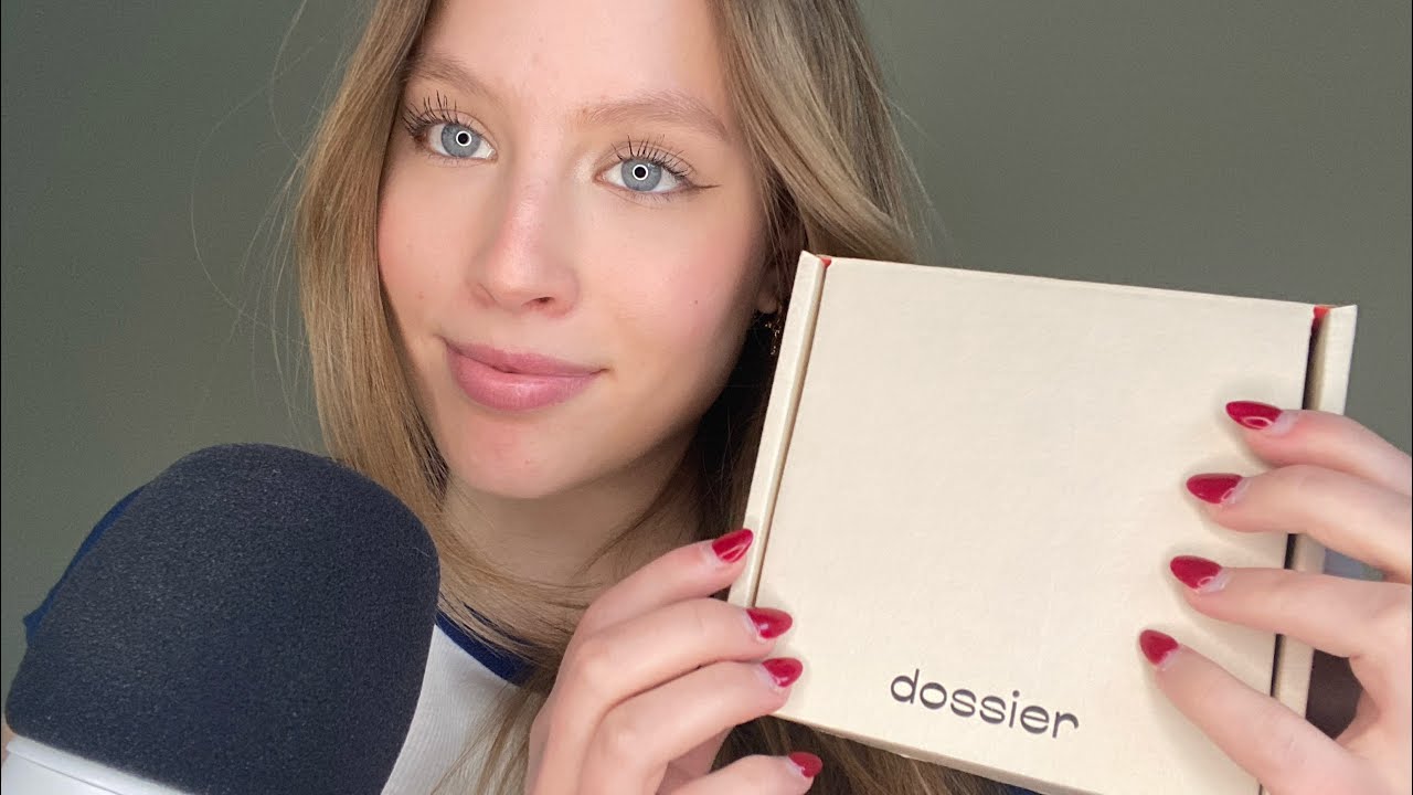 ASMR Dossier Perfume Unboxing ~ Tapping, Whispering, Scratching and More