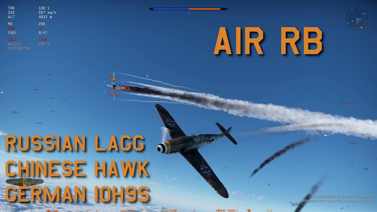 War Thunder: LaGG-3-8, Bf 109 G-2, M.D.454 Mystere IVA, Lightning F.6, Yak-3, Bf 109 K-4, A6M3