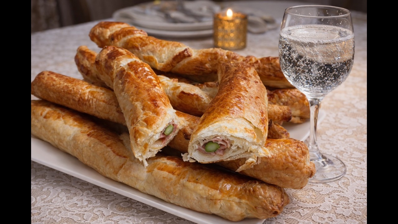 Hojaldre relleno - Fácil y Económico. El aperitivo que sorprende a todos¡¡¡¡