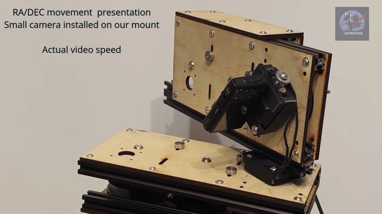 RADEC movement presentation Small Camera installed on our mount Actual video speed