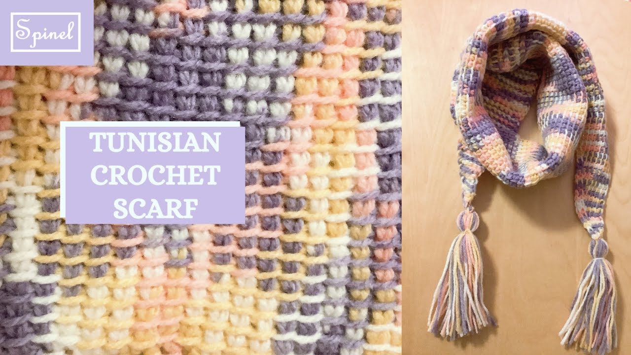 Tunisian Crochet Scarf | Toddler size | Spinel Crochet and Cook