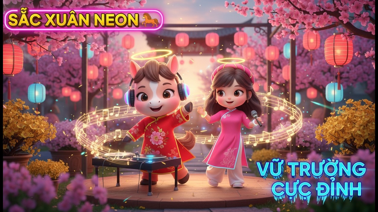 Sắc Xuân Neon 2026 🐎 Nhạc Remix Tết Đậm Chất Vũ Trường   Đón Bính Ngọ Cực Đỉnh