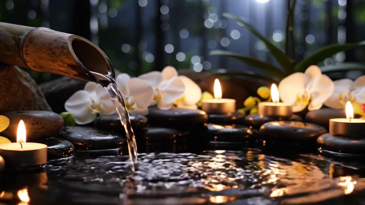 Relaxing Piano + Bamboo Water Sounds 🌿 Healing Insomnia, Calm Anxiety & Depression, Deep Sleep