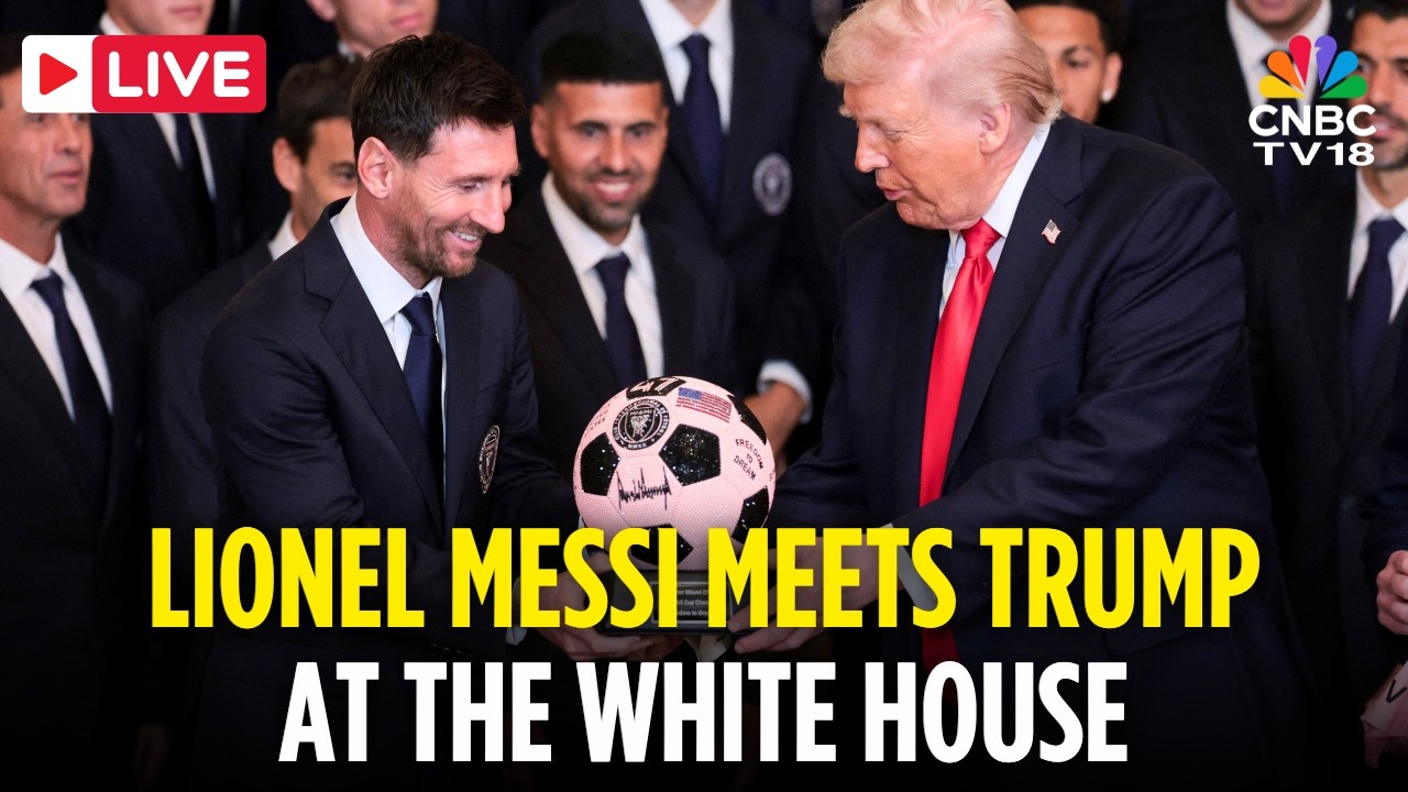 WATCH LIVE: President Trump Hosts Lionel Messi and Inter Miami To Mark 2025 MLS Cup Win | N18G