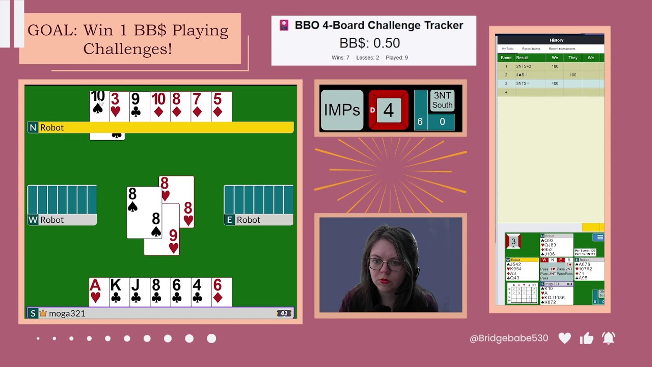 Playing BBO Challenges until I earn $5
